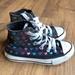 Converse Shoes | High Top Converse Black With Hearts Girls Size 11 | Color: Black | Size: 11g