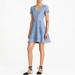 J. Crew Dresses | J.Crew Womens Chambray V-Neck Faux Wrap Dress Size 6 Career Church Office Preppy | Color: Blue | Size: 6