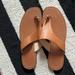 J. Crew Shoes | Euc J. Crew Leather Playa Knotted Flip Flop Sandal (Adobe Clay) | Color: Brown | Size: 8