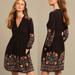 Anthropologie Dresses | Anthropologie Floreat Avery Embroidered Floral Dress Xs | Color: Black | Size: Xs