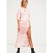 Free People Dresses | Free People Pink Alyssa Tie Dye Wrap Dress Sz L | Color: Pink/White | Size: L