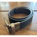 Columbia Accessories | Columbia Mens Belt 34 Synthetic Leather Brushed Silver Buckle Logo Black | Color: Black | Size: Os