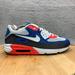 Nike Shoes | Nike Air Max Lunar90 C3.0 Mens Size 11 Shoes Multicolored Red White Blue Sneaker | Color: White | Size: 11