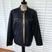 Michael Kors Jackets & Coats | Nwt Michael Kors Women's Plus Black Leather Jacket - Size 2x | Color: Black/Silver | Size: 2x