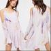 Free People Dresses | Free People Womens Sz S Mini Dress Clear Skies Cold Shoulder Floral Tunic Purple | Color: Purple | Size: S