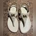 Michael Kors Shoes | Michael Kors Jilly Flat Sandal, Nwob, Sz 7.5 | Color: White | Size: 7.5