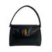 Gucci Bags | Gucci Old Gucci Bamboo Calf Leather Semi Shoulder Bag Tote Handbag Navy I92-9 | Color: Gold | Size: Os