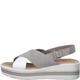 Tamaris Damen Keilsandalen, Frauen Sandalen,keilsandaletten,keilabsatz,wedge-heel,hoch,sommerschuhe,freizeitschuhe,TAUPE COMB,36 EU