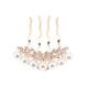 2 Pack Pearl Comb Pearl Side Comb Pearl Crystal Hair Clip Crystal Hair Clip Hair Comb Clip Hair Side Comb Pearl Hair Clip Pearl Rhinestone Hair Comb Alloy Flower Flower Girl