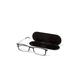 ThinOptics Brooklyn Reading Glasses 2.50 Rectangular Black Frames With Milano Magnetic Case - Thin Lightweight Compact Readers 2.50 Strength