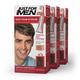 Just For Men Easy Comb-In Color (Formerly Autostop), Gray Hair Coloring for Men with Comb Applicator Included, Easy No Mix Application - Medium-Dark Brown, A-40, 3 Pack (Packaging May Vary)