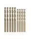 Twist Drills, 1.0-13mm Wood/Metal Hole Cutter Round Shank Gun Drill Bit HSS M35 Cobalt Coated Twist Drill Bit (Size : 10mm, Color : 10pcs)