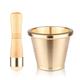 Mortar Pestle Set Pestle and Mortar Set, Brass Mortar Pestle Spice Herb Grinder Durable, Long-Lasting & Easy Cleaning Mixing Bowl,Ideal for Herbs, Spices, Ginger, Garlic