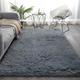 Guetto Rugs Living Room Large Soft Touch Rug Area Rugs for Bedroom Anti Slip Modern Super Soft Thick Pile Fluffy Shaggy Rug Non Shedding Shaggy Fluffy Rugs High Pile Carpets,Gray,200x250cm
