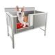 Dog Washing Station,Dog Grooming Tub,Pet Dog Bathing Station,Dog Tub,Dog Bathtub,Stainless Steel Dog Cat Washing Station for Large,Medium & Small Pet,Washing Sink for Home(39in/100cm)