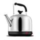 Electric Kettle, Stainless Steel Electric Water Boiler Pour Over Kettle For Coffee Tea Brewing, 1500w Fast Boiling Water Kettle With Spill-Proof Spout And Auto Shutoff Protection (Silver 4L Full moon