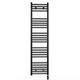 350mm Wide Matt Black Electric Bathroom Towel Rail Radiator Heater With AF Thermostatic Electric Element UK Pre-Filled (350 x 1400 mm)