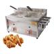 Commercial Gas Deep Fat Fryer Twin Tank, Deep Fryer, Adjustment Temperature, for Catering Takeaway Restaurant Café Coffee Shop, with Removable Basket