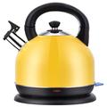 Electric Cordless Kettle 1500w, Electric Kettle 304 Food Grade Stainless Steel 2L/Anti-drying Automatic Power-off Electric Water Kettle, Used For Family Outings (Color : Yellow, Size : 23* Full moon