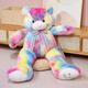 XYMJT Cartoon rainbow teddy bear plush doll bow plush toy girl gift kids birthday 100cm 2