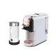 BAFFII 5 in 1 Multiple Capsule Coffee Machine, Hot/Cold Milk Capsule ESE Pod Ground Coffee Cafeteria Coffee Machines (Color : H2B M1A WH, Size : Us)