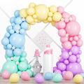 Voircoloria 90pack Pastel Balloons Different Size 18/12/10/5 Inch Pastel Balloon Garland Arch Kit for Graduation, Wedding, Birthday, Princess Theme, Easter, Baby Shower, Anniversary Party Decorations