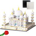 WYSWYG Taj Mahal Creator, 3D Puzzle, Bricks Building Blocks, 4146 Pieces, Architecture Model Set, DIY Toy, Gift for Children and Adults (Base Plate and Rose Bricks Included)