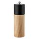 Wooden Salt Pepper Mill Multi-Purpose Cruet Mini Manual Pepper Grinder Kitchen Tool with Ceramic Grinder (Color : Black)