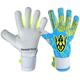 Keeperking Jonior Goalkeeper Gloves for Adults, Men's Football Gloves, Inner Seam, Professional Grip, 4 mm, Firm Fit, Unisex Jonior (11, Q-Cyan-BHyb)