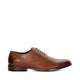 Dune Mens Solomon Leather Derbys Size UK 7 Block Heel Derby Shoes Tan