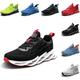 WaveStride Shoes Men's Trainers Running Shoes Trainers Sports Shoes Men's Running Shoes Outdoor Fitness Gym Shoes Men's Trainers, Black-red, 8 UK
