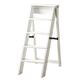 Folding Step Stool 5 Tier Wood Ladder, Portable Foldable Climb Stepladders with Ladder, Stool and Storage Shelf, Multifunction Step Ladder for Home, Library, 150kg Capacity (Color