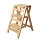 Multifunctional Folding Ladder Solid Wood Household Ladder Rack for Home, Kitchen, Office Portable Folding Step Ladder