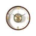 GeRRiT Household Wall Clock Walnut Wood Wall Clock Modern Fashion Interior Wall Decoration Creative Clock Home Modern Clock Bedroom Wall Clock Modern Wall Clock