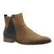 Jazamé Men's B-2963 Chuck Nubuck Suede Pull-On Round Toe Chelsea Boots, Olive-su, 13