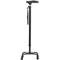 Walking stick Portable Walking Stick Aluminum Alloy Walking Canes with LED Light Handle Crutches 10 Adjustable Height Levels for Men or Women Arthritis Seniors Disabled and Elderly Cane with 4 Legs No
