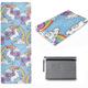 Naanle Unicorn Yoga Mat with Carrying Bag Set, Rainbow Unicorn Exercise Mat Foldable Non Slip Travel Lightweight Workout Rug for Home Gym Yoga Pilates Stretching Floor Fitness 71x26 Inches