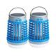 Yokbeer Electric Mosquito Killer Lamp, 2 in 1 Mosquito Killer Lamp, Rechargeable Camping Mosquito Repellent Light Insect Trap Kill Mosquitoes, Flies, Moths (Color : Blau, Size : 2PACK)