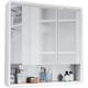 Mirror Cabinets Bathroom Bathroom Cabinet In Light Oak Wall Mounted Storage Mirror Cupboard/Unit Bathroom Wall-mounted Mirror (Color : White, Size : 60 * 14 * 80cm)