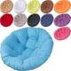 XANAYXWJ Sky Blue Waterproof Round Cushion for Swivel Papasan Chair, Indoor and Outdoor Use, 110 * 110cm