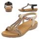 RZYW Summer Wedge Slippers Moccasin Sandals Summer Wedge Slippers Moccasin Sandals Womens Wedges Sandals Summer Beach Walking Slipper Shoes Casual Comfort Slip-on Slide Sandals,Apricot,38/240mm