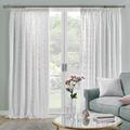 Dreams & Drapes Net Curtains for Window (Zara) 2x Panels W90 x L72 (228 x 182cm), Voile Curtains for Bedroom/Living Room, Spotted/Dotted, Sheer Curtains, Window Treatment