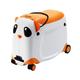 WTTTTW Ride on Suitcase for Kids, 3-in-1 Kids Luggage Shoulder Bag Trolley Suitcase, Carry-On Luggage Traveler Camper, Ride on Toy, Aged 2-12 Years Old,Orange