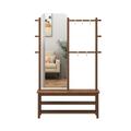 Full Length Mirror Clothes rack at the entrance door, dressing mirror, one-in-one multifunctional mirror, floor-standing full-length mirror, solid wood fitting mirror Full Body Floor Mirror ( Size : 1