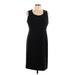 Jones New York Collection Cocktail Dress - Sheath: Black Solid Dresses - Women's Size 10 Petite