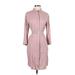 Uniqlo Casual Dress - Shirtdress: Pink Dresses - Women's Size Small