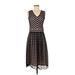 Long Tall Sally Cocktail Dress - A-Line: Black Chevron Dresses - Women's Size 6