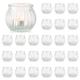 Inweder Glass Votive Candle Holdes for Tea Lights Candles - Set of 24 Claire Tealight Holders Set for Wedding Table Centrepiece - Small Decorative Tea Light Candle Holder for Christmas Home Decor