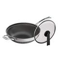 WBDHEHHD Covered Frying Pan, Rigid Anodized Frying Pan, Non-Stick Pan, Induction Compatible Home Kitchen Cookware Vision
