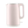 Electric Kettle, 1.7L Double Wall 100% Stainless Steel Bpa-Free Cool Touch Tea Kettle, Auto Shut-Off & Boil-Dry Protection, Keep Warm, 1800W Fast Boiling,Pink Full moon vision